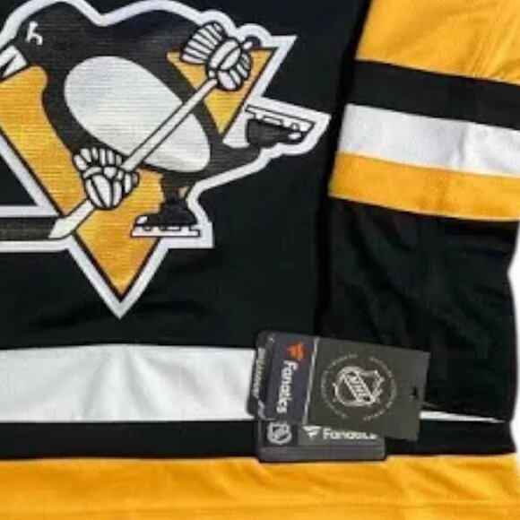 NEW Pittsburgh Penguins Home NHL Hockey Licensed SEWN Fanatics Youth Jersey L/XL - Picture 6 of 9